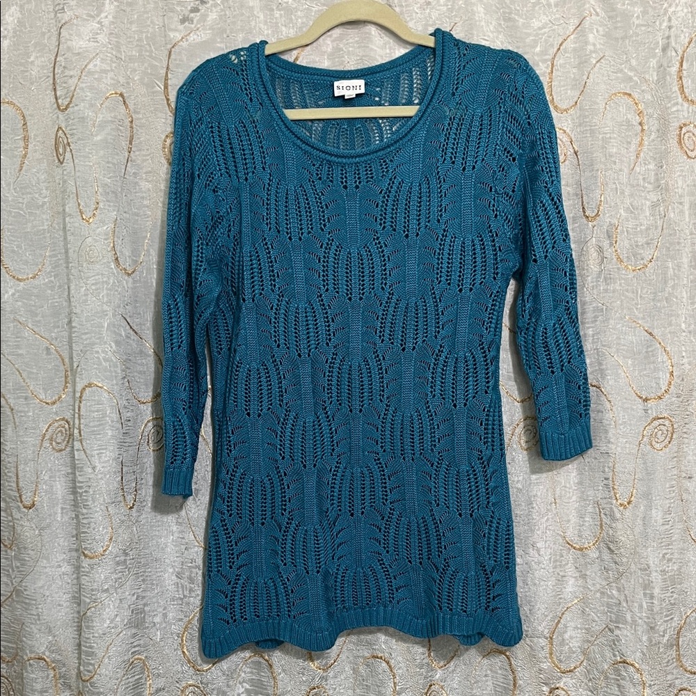 🌾Sioni Teal Knit Sweater